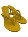 Gianvito Rossi Shoe Size 38.5 Yellow Leather Upper Braided Thong Sandals Yellow / 38.5