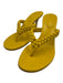 Gianvito Rossi Shoe Size 38.5 Yellow Leather Upper Braided Thong Sandals Yellow / 38.5