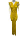 Proenza Schouler Size 0 Yellow Viscose Sleeveless Ruched Drawstring Maxi Dress Yellow / 0