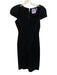 Herve Leger Size XS Black Rayon Blend Cap Sleeve Square Neck Bandage Dress Black / XS
