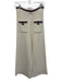Self Portrait Size 2 Beige Cotton Blend Wide Leg High Waist Front Pocket Pants Beige / 2