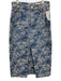 Rag & Bone Size 24 Light Blue Cotton Denim All Over Print Midi Front Slit Skirt Light Blue / 24
