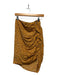 Veronica Beard Size 0 Mustard Rayon Zipper Floral Skirt Mustard / 0