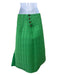 A.W.A.K.E. Mode Size 34 Green Polyester Blend Quilted Side Button slit Skirt Green / 34