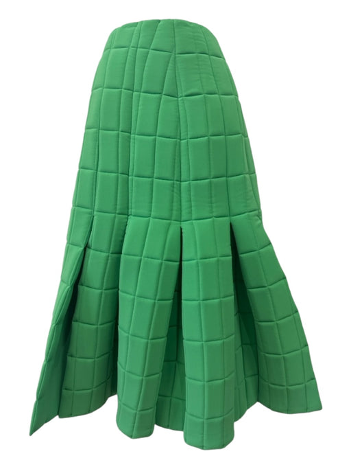 A.W.A.K.E. Mode Size 34 Green Polyester Blend Quilted Side Button slit Skirt Green / 34