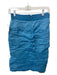 Yigal Azrouel Size 2 Blue Acetate Blend Crinkle Back Zip Shimmer Skirt Blue / 2