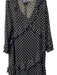 Maeve Size S Black & White Polka Dots V Neck Long Sleeve Sheer Dress Black & White / S