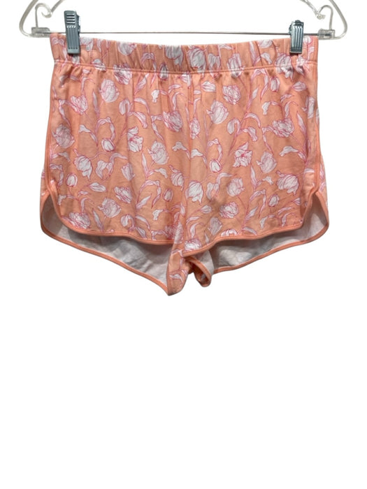 Lake Size XS Orange, White, Pink Pima Cotton Short Sleeve Floral Print Short Set Orange, White, Pink / XS