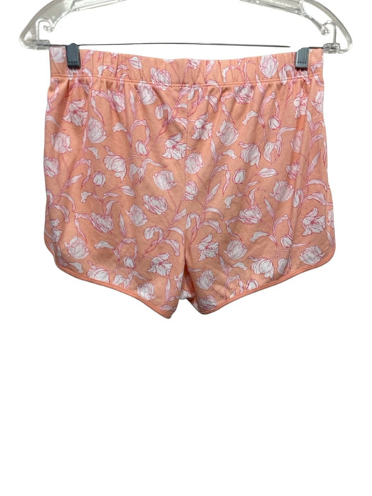 Lake Size XS Orange, White, Pink Pima Cotton Short Sleeve Floral Print Short Set Orange, White, Pink / XS