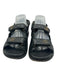 Chanel Shoe Size 39.5 Black Leather Quilted Velcro Straps Slingback Flat Sandals Black / 39.5
