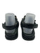 Chanel Shoe Size 39.5 Black Leather Quilted Velcro Straps Slingback Flat Sandals Black / 39.5