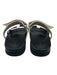 Hermes Shoe Size 41 White & Black Leather Velcro Strap H Cut Slides Sandals White & Black / 41