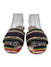 Christian Dior Shoe Size 39.5 Purple, Black, Multi Canvas Logo Flat Sandals Purple, Black, Multi / 39.5