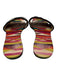 Christian Dior Shoe Size 39.5 Purple, Black, Multi Canvas Logo Flat Sandals Purple, Black, Multi / 39.5