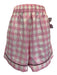 Prada Size Est Small Pink, White, black Silk Elastic Waist Buffalo Check Shorts Pink, White, black / Est Small