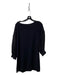 Theory Size Medium Black Wool Blend Boat Neck Long Pleated Sleeve Dress Black / Medium