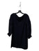 Theory Size Medium Black Wool Blend Boat Neck Long Pleated Sleeve Dress Black / Medium