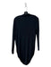 All Saints Size 6 Black Cupro Long Sleeve Draped neck Draped Hem Dress Black / 6