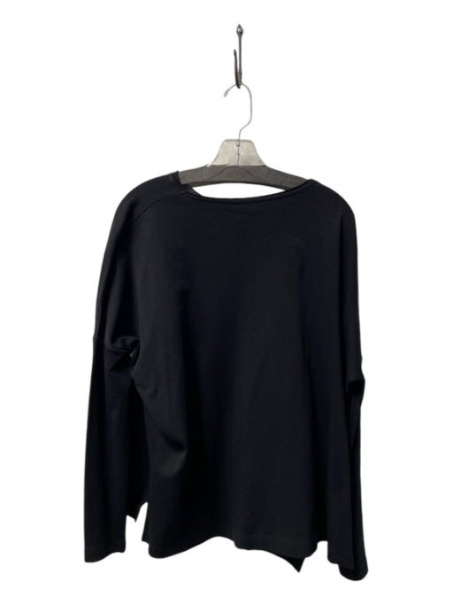 COS Size XS Black Cotton Long Sleeve Round Neck pull over Top Black / XS