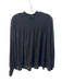 Deletta Size L Black Polyester Sheer Long Sleeve Elastic Neck Keyhole Back Top Black / L