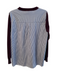 J. Crew Size L Maroon Merino Wool Long Sleeve Round Neck Striped Back Top Maroon / L