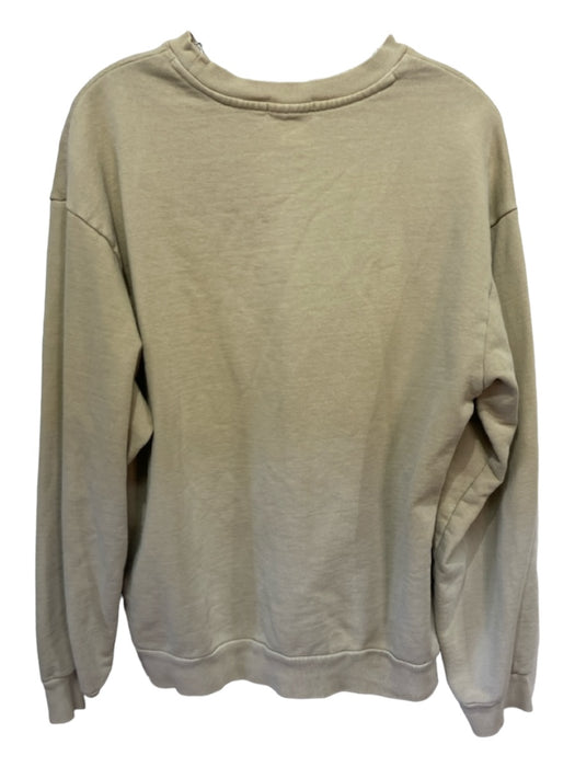 Talentless Size L Tan Cotton Solid Sweatshirt Men's Long Sleeve Shirt L
