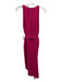 IRO Size 40 Fuschia Pink Polyester Asymetric Sleeveless Below Knee Dress Fuschia Pink / 40