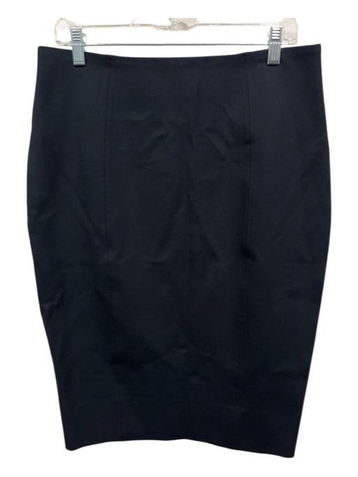 Spanx Size XL Black Rayon Blend Elastic Waist High Rise Pencil Knee length Skirt Black / XL