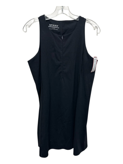 Spanx Size XL Black Nylon Blend Quarter Zip Sleeveless Above knee Dress Black / XL