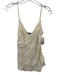 Theory Size P White Silk Blend Spaghetti Strap Paisley Embroidered Overlay Top White / P