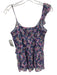 Veronica Beard Size 2 Purple, Blue, Red Silk Spaghetti Strap Abstract Floral Top Purple, Blue, Red / 2
