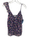 Veronica Beard Size 2 Purple, Blue, Red Silk Spaghetti Strap Abstract Floral Top Purple, Blue, Red / 2