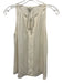 Joie Size XXS White Silk Sleeveless Tassel Detail V Neck Top White / XXS