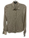 Theory Size P Champagne Beige Silk Long Sleeve Collar Button Up Top Champagne Beige / P