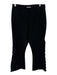 Cinq a Sept Size 0 Black Polyester Blend Mid Rise Ruffle Detail Side Zip Pants Black / 0