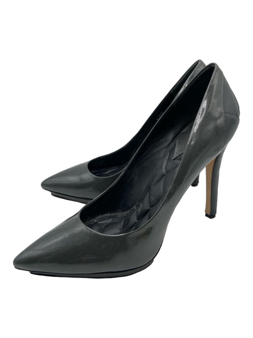 Brian Atwood Shoe Size 8.5 Gray Patent Pointed Toe Closed Heel Stiletto Pumps Gray / 8.5