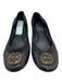 Tory Burch Shoe Size 9.5 Black Leather round toe Closed Heel Elastic Flats Black / 9.5