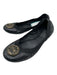 Tory Burch Shoe Size 9.5 Black Leather round toe Closed Heel Elastic Flats Black / 9.5