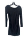 Diane Von Furstenberg Size 2 Black Viscose Blend Boat Neck Long Sleeve Dress Black / 2