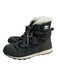 Sorel Shoe Size 5 Black & White Nylon Faux Fur Almond Toe Lace Up Boots Black & White / 5