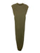Jonathan Simkhai Size L Sage green Cotton Blend Tie Waist Sleeveless Midi Dress Sage green / L