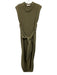 Jonathan Simkhai Size L Sage green Cotton Blend Tie Waist Sleeveless Midi Dress Sage green / L