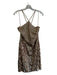 Liv Foster Size 12 Gold Polyester Sequin Spaghetti Strap Side Zip Tulle Dress Gold / 12