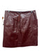 Maeve Size 10 Burgundy Polyester Faux Leather Back Zip pocket Skirt Burgundy / 10