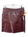 Maeve Size 10 Burgundy Polyester Faux Leather Back Zip pocket Skirt Burgundy / 10