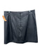 J Crew Size 14 Black Faux Leather Back Zip Skirt Black / 14