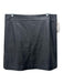 J Crew Size 14 Black Faux Leather Back Zip Skirt Black / 14