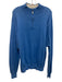 Peter Millar Size XL Blue Cotton Solid Quarter Zip Men's Jacket Blue / XL
