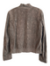 Marrakech Size L Brown Cotton Blend High Neck Long Sleeve Zip Front Jacket Brown / L