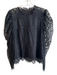 Lilly Pulitzer Size L Black Nylon & Cotton Lace Overlay Round Neck Top Black / L